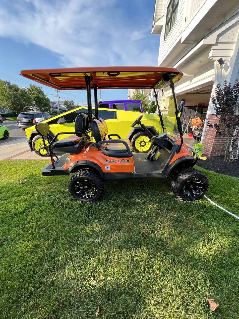 Custom golf cart passenger side, mirror-gloss detail by CTJ Detail